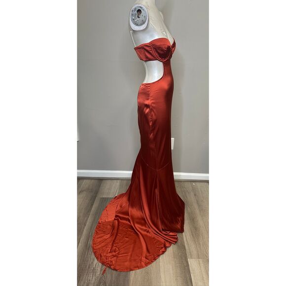 Michael Costello Alina Gown in Copper Size Small $298 - Picture 10 of 11